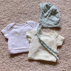 Bundle of Onesies & Kate Quinn Bonnet